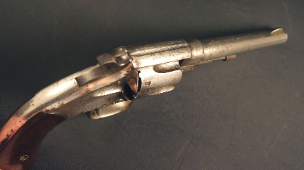top view of rim fire revolver